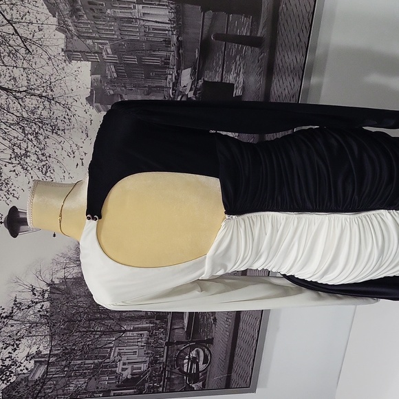 Vtg Abby Kent Black & White Dress - Picture 7 of 9